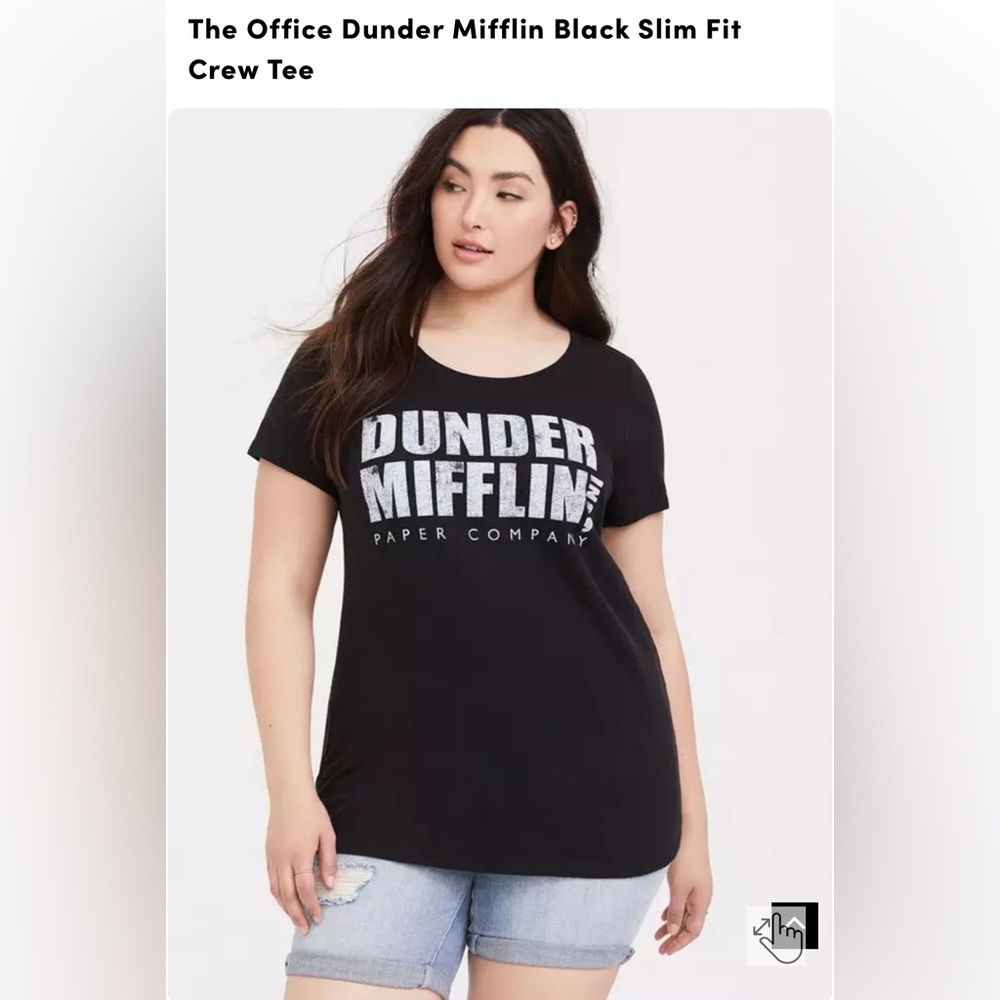 Torrid The Office Dunder Mifflin Graphic Crew Tee Size 2